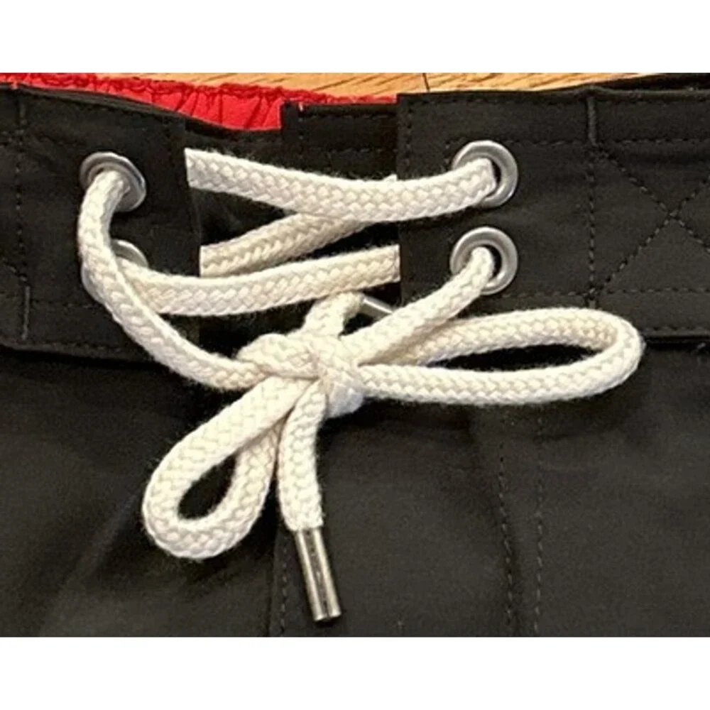 NWT Polo Ralph Lauren Men 4XB Kailua Board Shorts Swim Trunks Red Pony Black 9